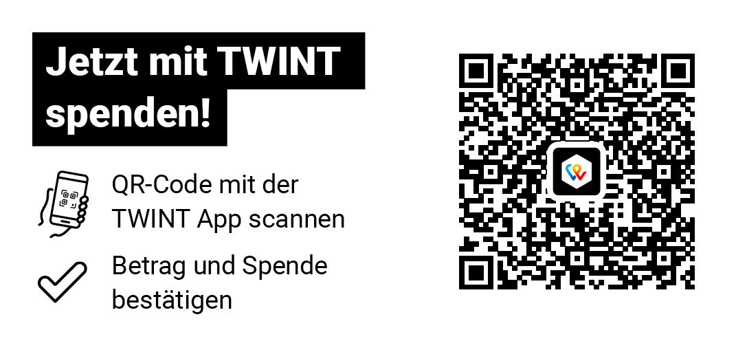 Twint-Spendenaufruf von Frühchen & Neokinder Schweiz mit individuellem Betrag